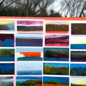 Artistic representation for Meet artists across three counties at art leap 2024. please provide the title.