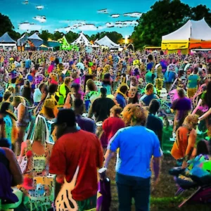 Artistic representation for RVA East End Festival sounding off at Chimborazo Park