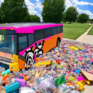 Stuff the Bus event brings in boxloads of school supplies. 4 Artistic representation for Stuff the Bus event brings in boxloads of school supplies.