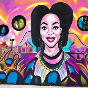 Artistic representation for Milwaukee mural memorializes Sade Robinson ; She radiated love