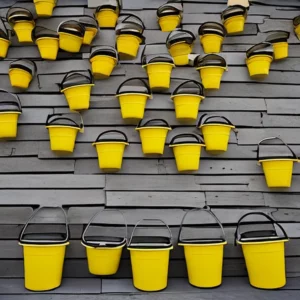 Artistic representation for The Yellow Bucket : Identifying a Research Methodology The Yellow Bucket: An Exploration of Qualitative Research The Yellow Bucket: A Journey into