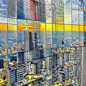 Artistic representation for When the Sky Turns into a Painting at King Power Mahanakhon ##