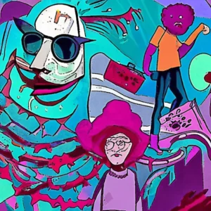 Artistic representation for Surréalisme review – monstrous , deviant , glorious fun as the movement hits 100 years. Let me know if you'd like to explore other title options.