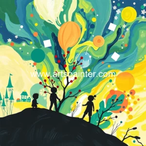 Artistic representation for Unleashing potential: children's mastery at dreama art lab