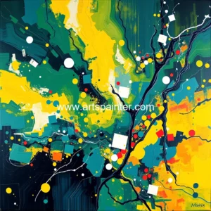 Artistic representation for Exploring the vivid depths of abstract expression