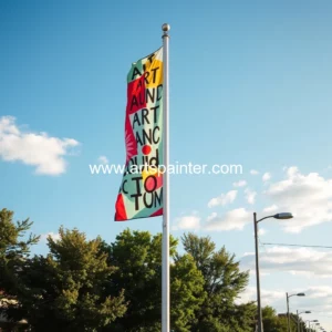 Artistic representation for Art Around Town Flagpole