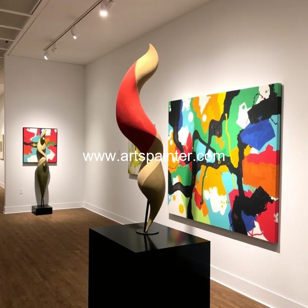 Oklahoma’s art gallery unveils two new exhibitions: modern sculptures & colorful abstracts!