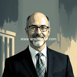 Artistic representation for Litigation expert jonathan freiman of wiggin & dana l. llp