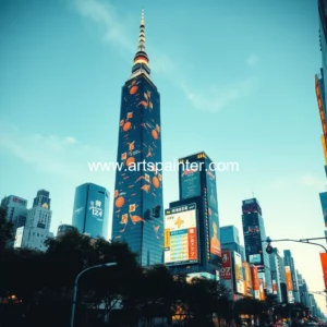 Artistic representation for Metropolis japan: unveiling the urban symphony!