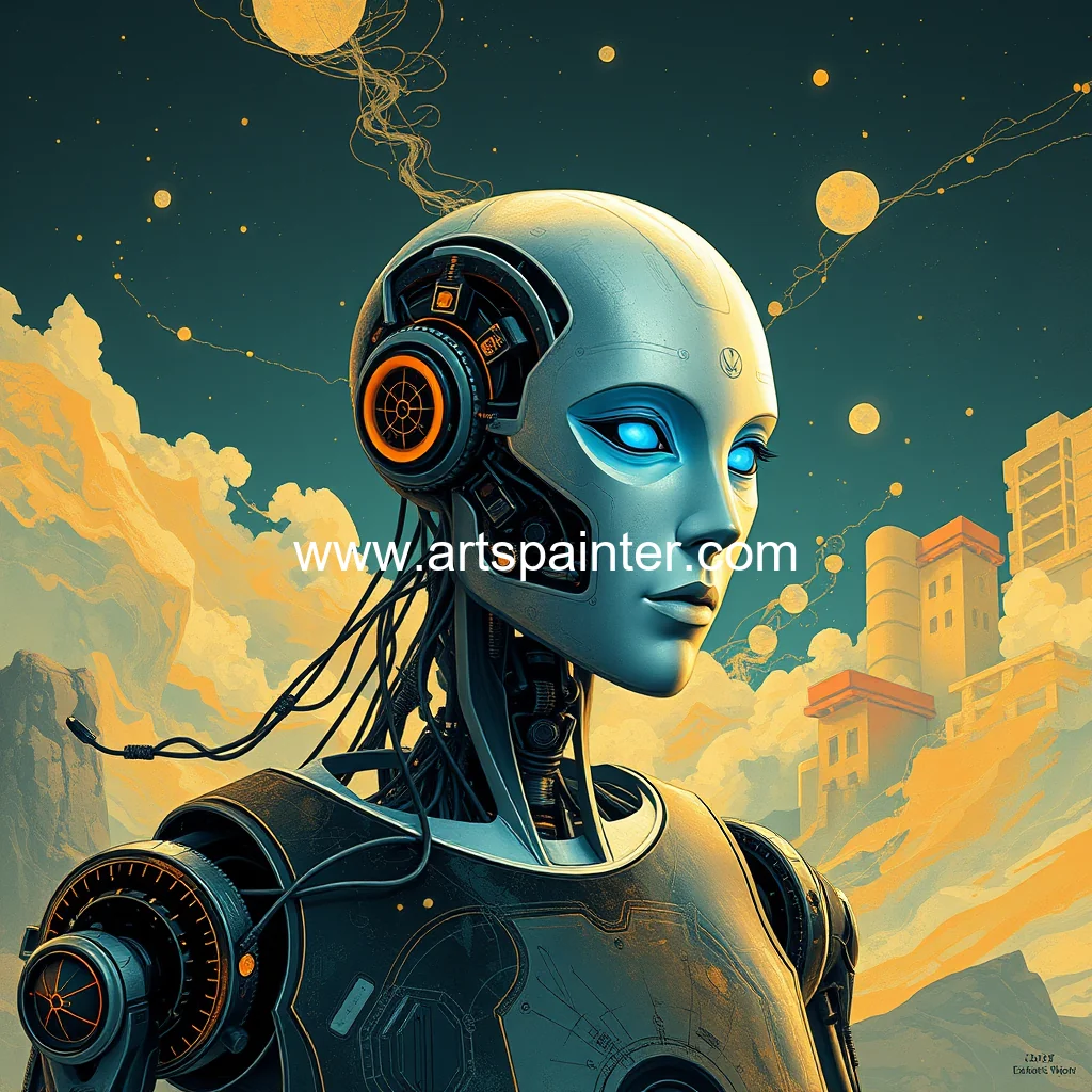 Read more about the article AI artwork made by robot Ai  Da sells for more than 1m