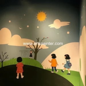 Artistic representation for Returning memories: the children's journey at sugar hill children museum.