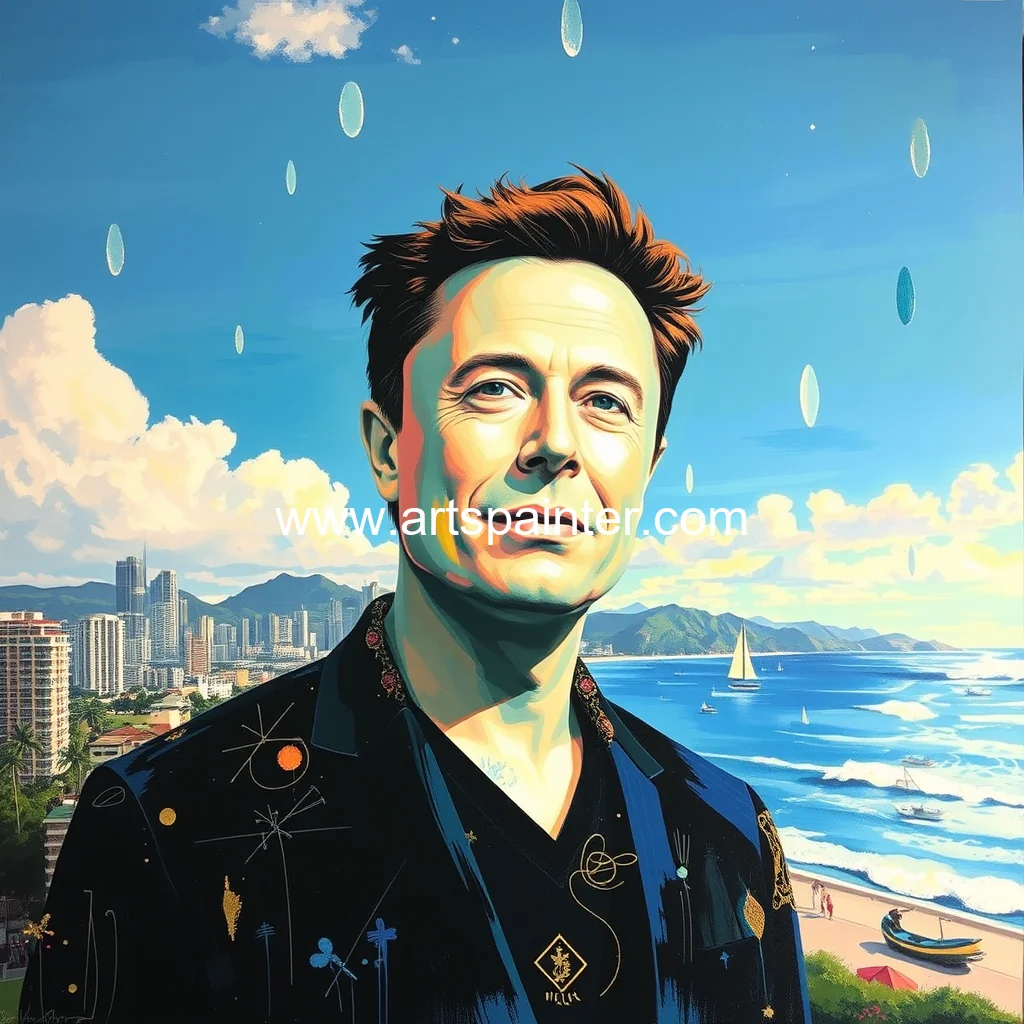 Read more about the article Originally priced at 1  5 million  Elon Musk painting available in Waikiki