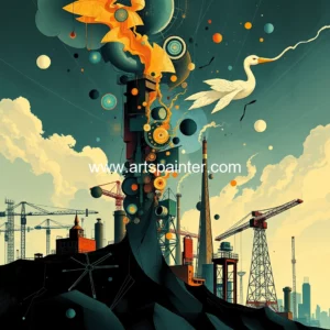 Artistic representation for Revolutionizing art: industry transformation through business opportunities!