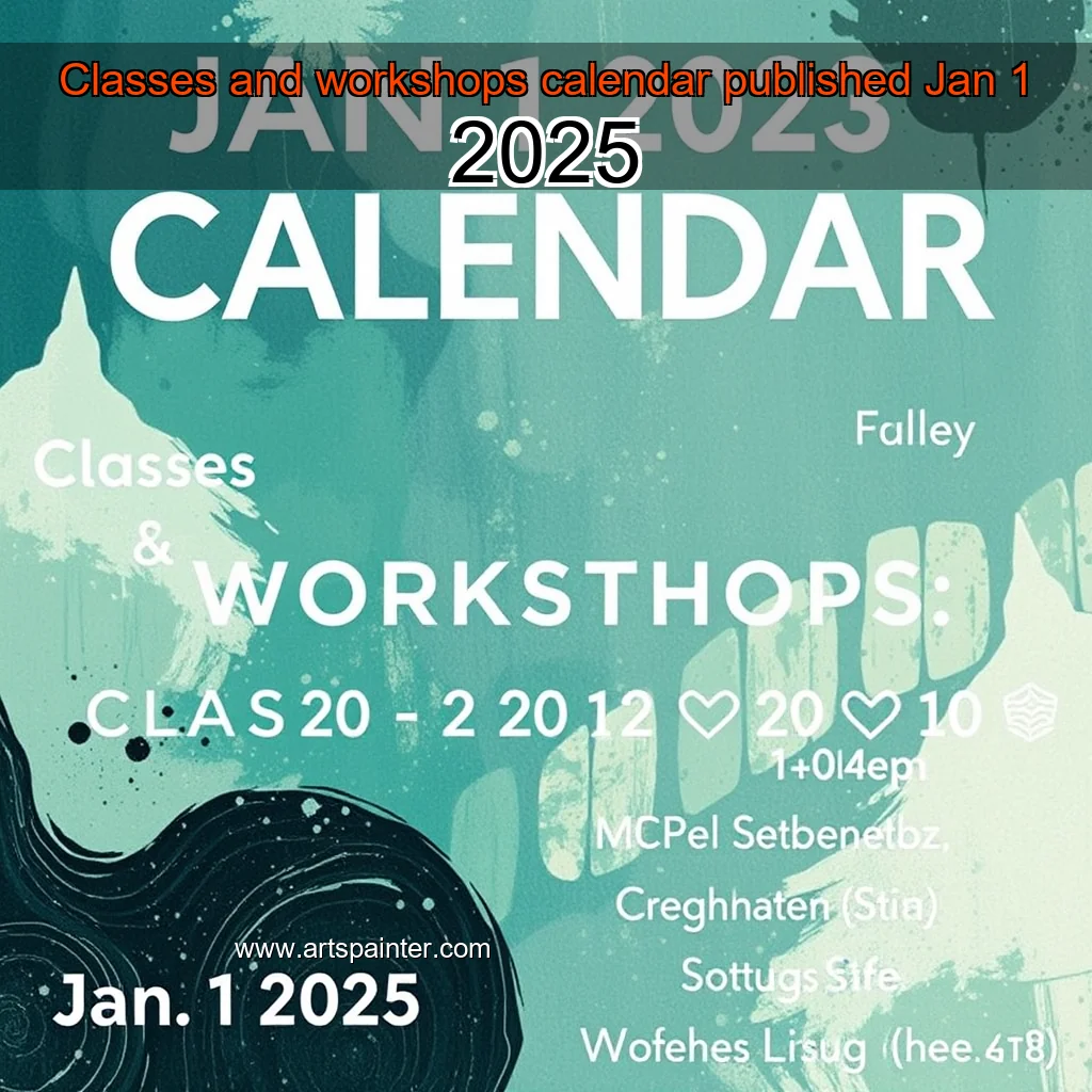 Read more about the article Classes and workshops calendar published Jan  1  2025