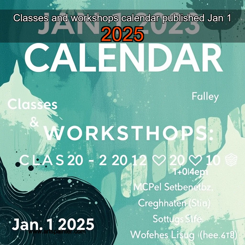 Read more about the article Classes and workshops calendar published Jan  1  2025