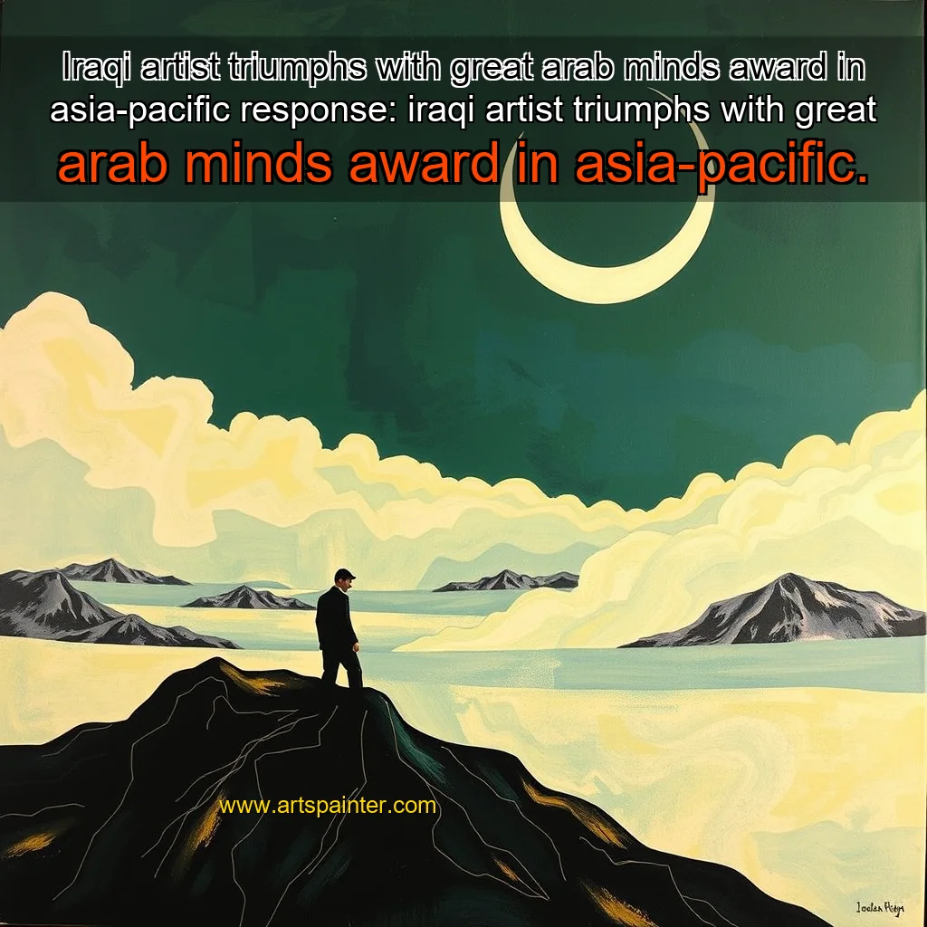 Read more about the article Iraqi artist triumphs with great arab minds award in asia-pacific


 response: iraqi artist triumphs with great arab minds award in asia-pacific.