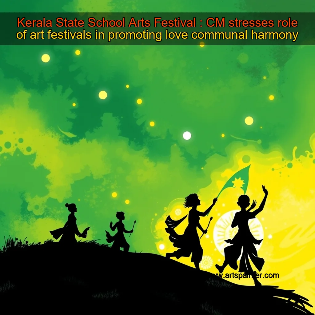 Kerala State School Arts Festival : CM stresses role of art festivals in promoting love  communal harmony