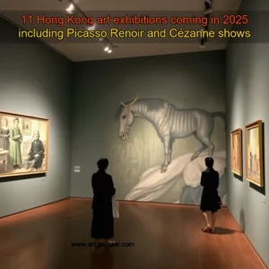 Artistic representation for 11 Hong Kong art exhibitions coming in 2025 including Picasso Renoir and Cézanne shows