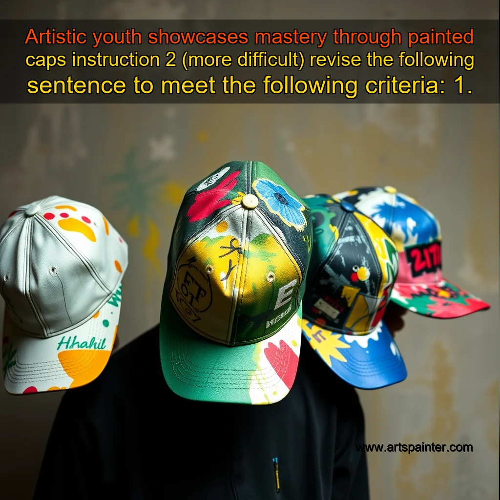 Read more about the article Artistic youth showcases mastery through painted caps


 instruction 2 (more difficult)

revise the following sentence to meet the following criteria:

1.