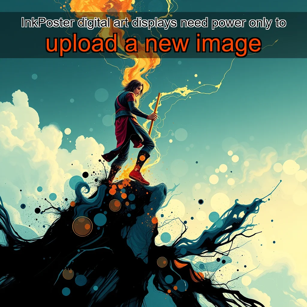 Read more about the article InkPoster digital art displays need power only to upload a new image