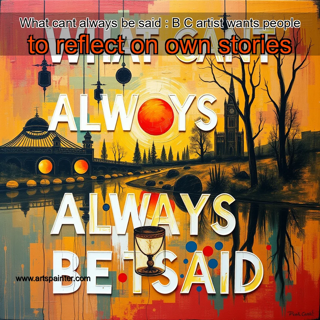 Read more about the article What cant always be said : B  C  artist wants people to reflect on own stories