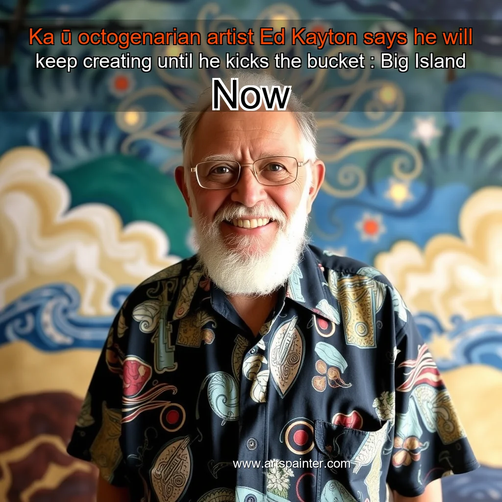 Read more about the article Ka ū octogenarian artist Ed Kayton says he will keep creating until he kicks the bucket : Big Island Now