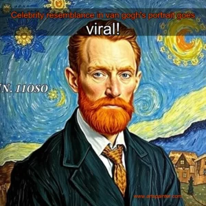 Artistic representation for Celebrity resemblance in van gogh's portrait goes viral!