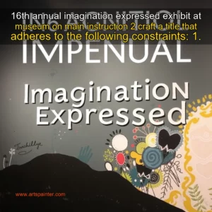 Artistic representation for 16th annual imagination expressed exhibit at museum on main instruction 2 craft a title that adheres to the following constraints: 1.