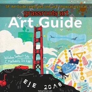 Artistic representation for SF Art Guide celebrates one year showcasing local grassroots art