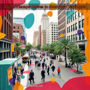 Artistic representation for 2025 Artscape moves to downtown Baltimore