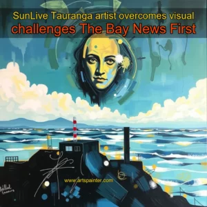 Artistic representation for SunLive Tauranga artist overcomes visual challenges The Bay News First