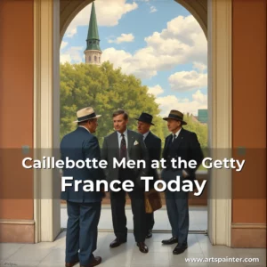 Artistic representation for Caillebotte Men at the Getty France Today