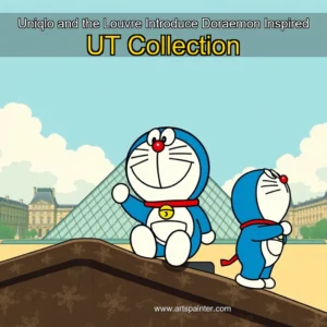 Artistic representation for Uniqlo and the Louvre Introduce Doraemon Inspired UT Collection