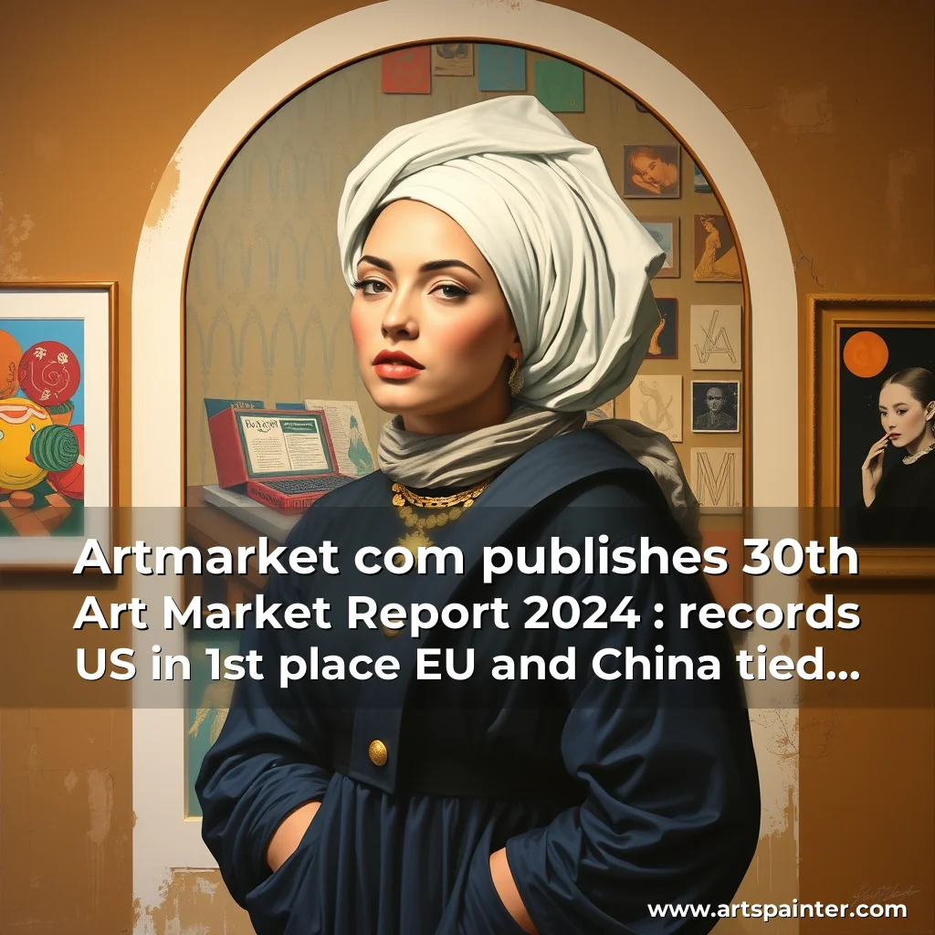Read more about the article Artmarket  com publishes 30th Art Market Report 2024 : records  US in 1st place  EU and China tied for 2nd  France 2nd in volume  women artists keep rising