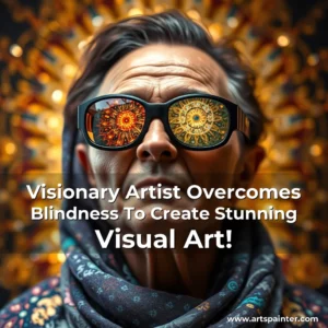 Visionary Artist Overcomes Blindness To Create Stunning Visual Art!
