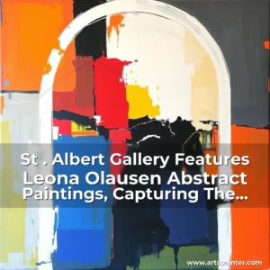 Artistic representation for St . Albert Gallery Features Leona Olausen Abstract Paintings, Capturing The Essence Of Modern Art. The Vibrant Colors And Unique Compositions Invite Viewers To Explore The Depths Of Creativity And Emotion.
