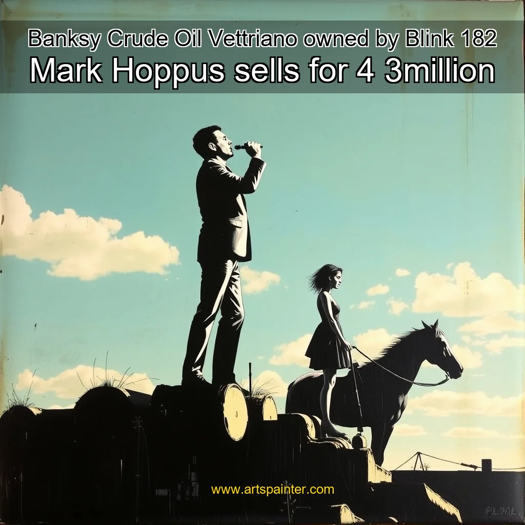 Banksy Crude Oil  Vettriano   owned by Blink  182 Mark Hoppus  sells for 4  3million