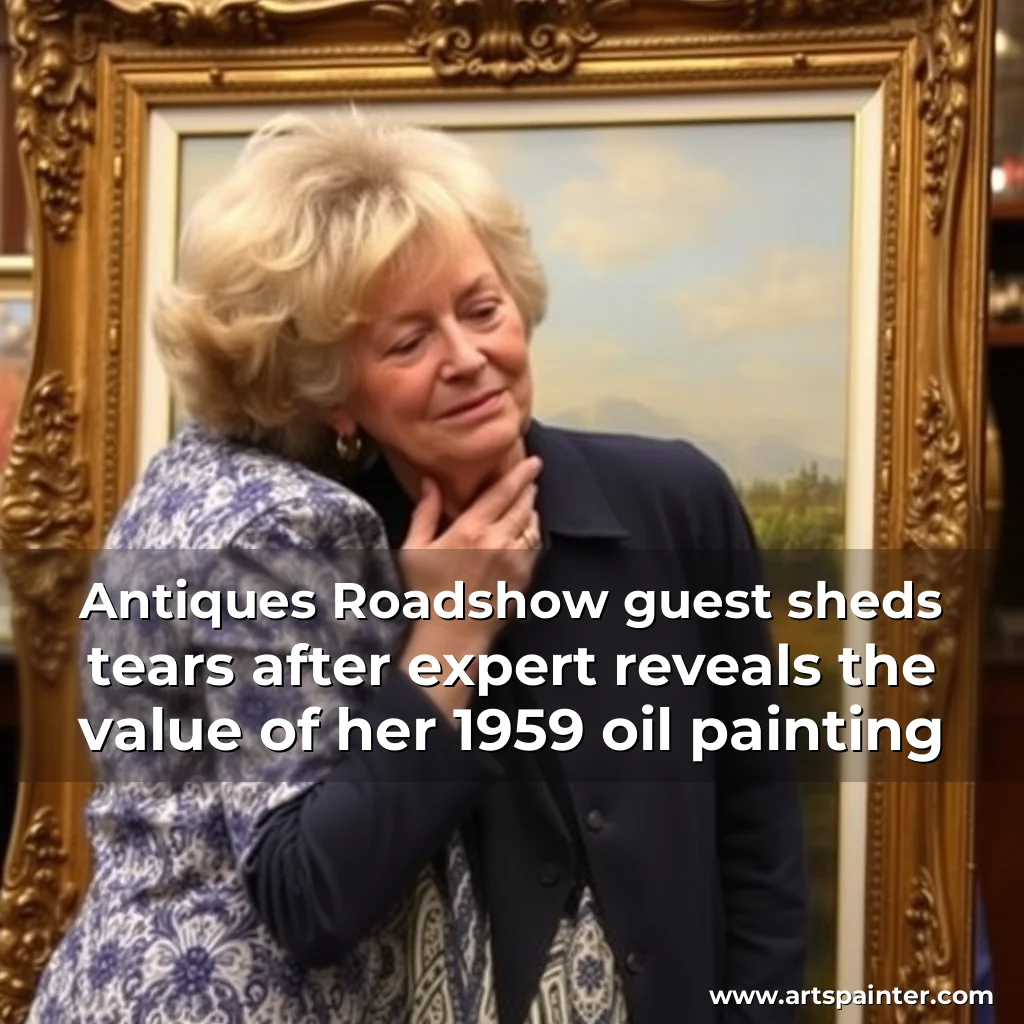 Read more about the article Antiques Roadshow guest sheds tears after expert reveals the value of her 1959 oil painting