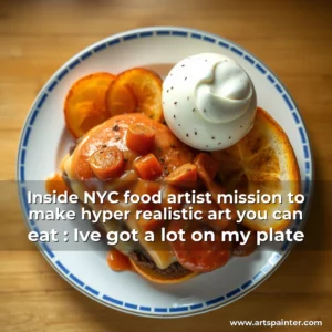 Artistic representation for Inside NYC food artist mission to make hyper realistic art you can eat : Ive got a lot on my plate
