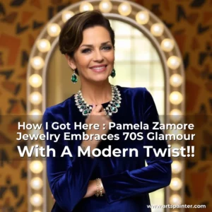 Artistic representation for How I Got Here : Pamela Zamore Jewelry Embraces 70S Glamour With A Modern Twist!!