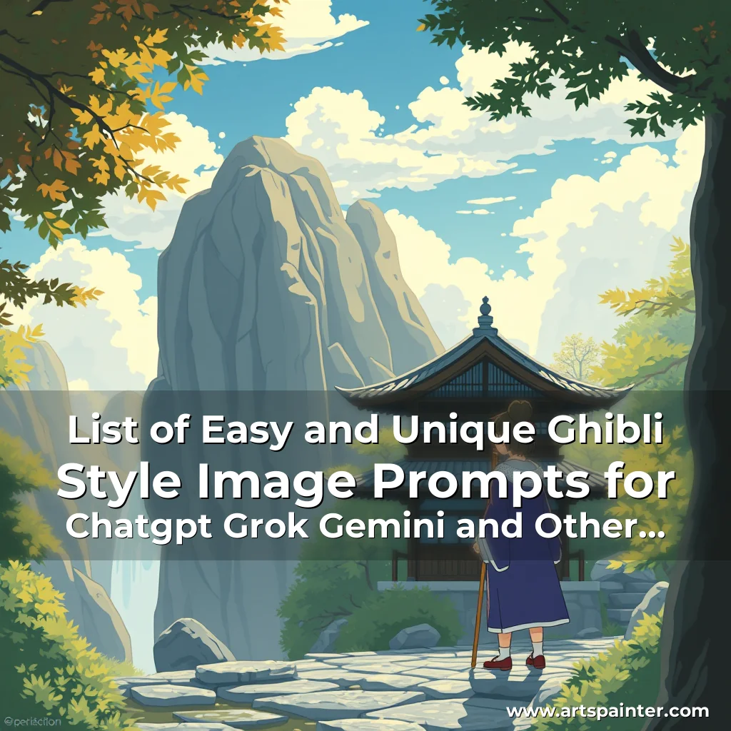 Read more about the article List of Easy and Unique Ghibli Style Image Prompts for Chatgpt  Grok  Gemini and Other AI Tools