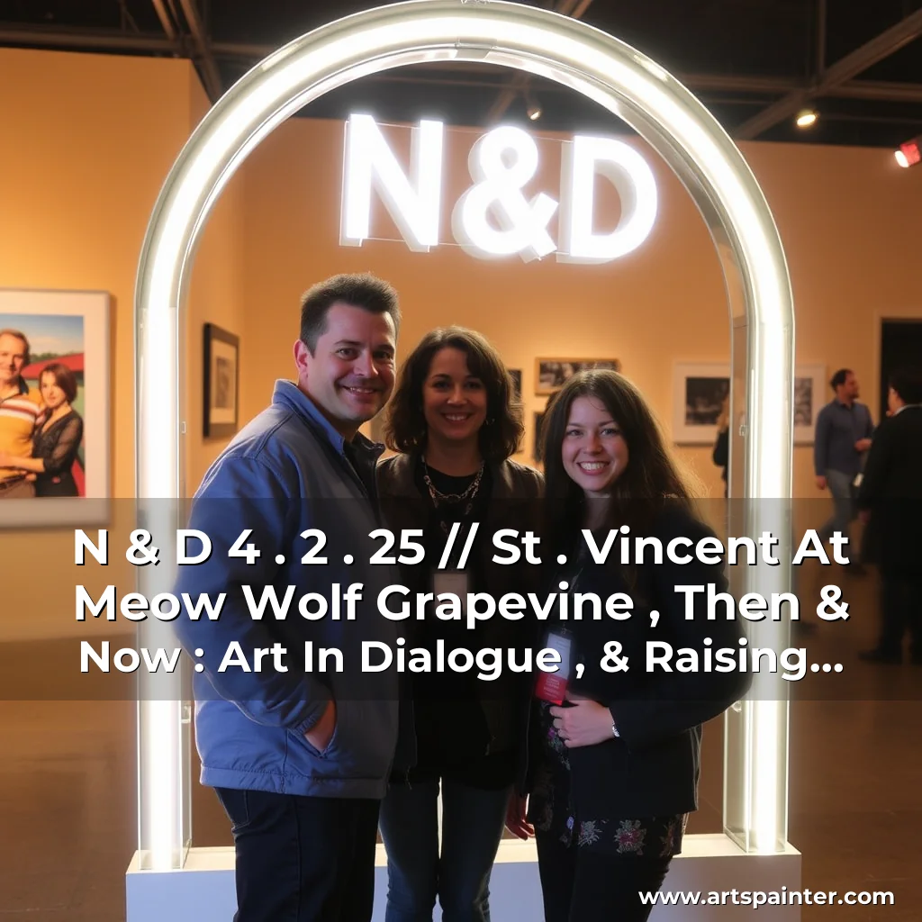 N & D 4 . 2 . 25 // St . Vincent At Meow Wolf Grapevine , Then & Now : Art In Dialogue , & Raising Her Game : The Art Of N & D, St.