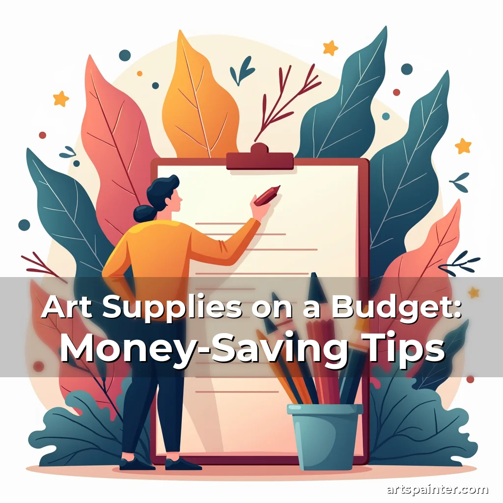 Art Supplies on a Budget: Money-Saving Tips